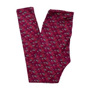 LuLaRoe Rose Leggings Size OS One Size Floral
